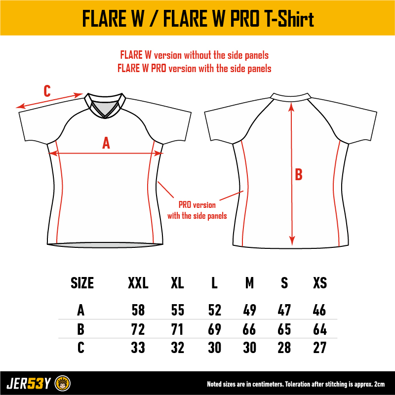 BASEBALL SIZE CHARTS - JERSEY 53 - DRESSED ON THE BEST!
