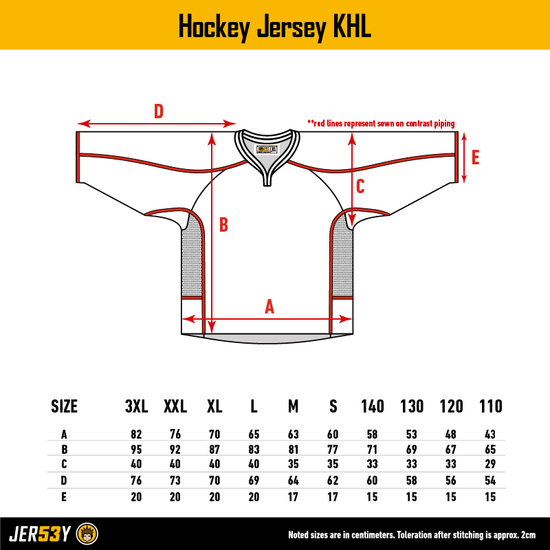 Size Chart - custom KHL hockey jerseys and best national team jerseys for  sale cheap